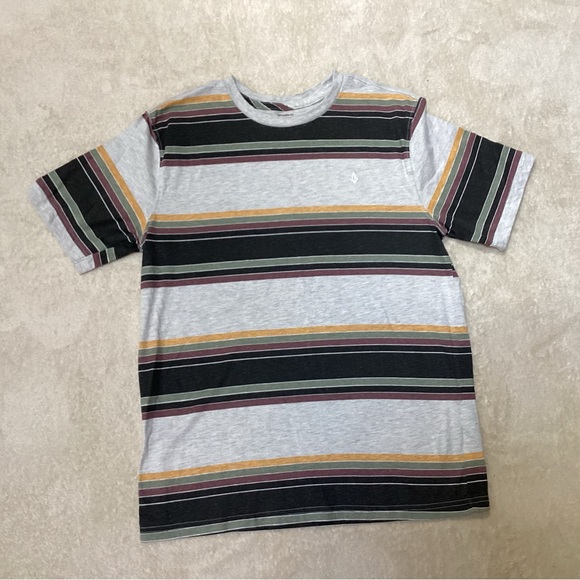 Volcom Multicolor Striped Kids Tee - Picture 1 of 3